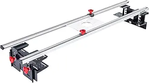 SpeTool Router Sled for Flattening Slabs, 48 inches 3-Axis Precision Height Adjustment System Router Sled Kit Reinforced Rails for Woodworking Planing Wood Slab Flattening Jig Mill