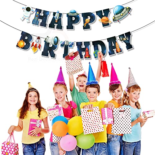 Image of Rozi Decoration Space Theme Birthday Banner for Kids, Girls, Boys - Happy Birthday Decor Pack of 1, Multicolor