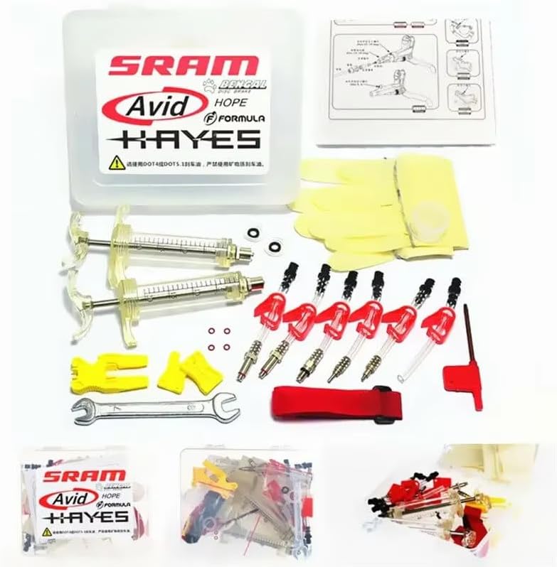 Bicycle Hydraulic disc Brake Fluid Release kit Tool, Suitable for Formula Sram Avid Juicy Hayes Hope Bengal MTB Bicycle Maintenance Tool (L Large Set)