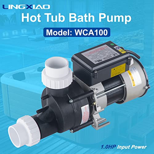 Image of Bath Pump, 1.0HP Hot Tub Bath Pump - LX Pump Motor 115V, 1.5 inch Port, 0.75KW Input Power - Compatible with OEM models (Model: WCA100)