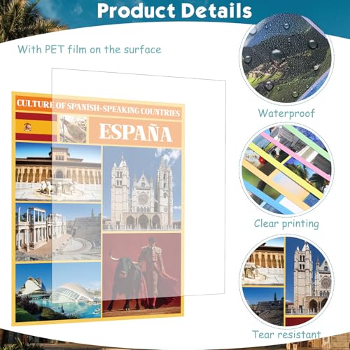 21 pósteres de países de habla hispana Funrous para decoración de aula y tableros de profesores 4
