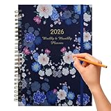 2026 プランナー 手帳,A5リングバインダースケジュールプランナー2026 - 多機能ダイアリー ノートブック 学校 仕事 旅行 家庭 教室 会議用 | ビジネス 学校 会議 教室 仕事 旅行用