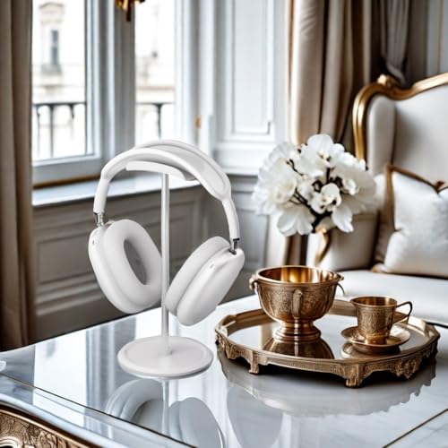 NQQNQQ Headphone Stand【1PACK】 Headphone Holder with Storage Tray Compatible for Max Pro, Beats, Bose and Most Gaming Headphones. 【No Tools Required】 YO-2 (White) - image 7