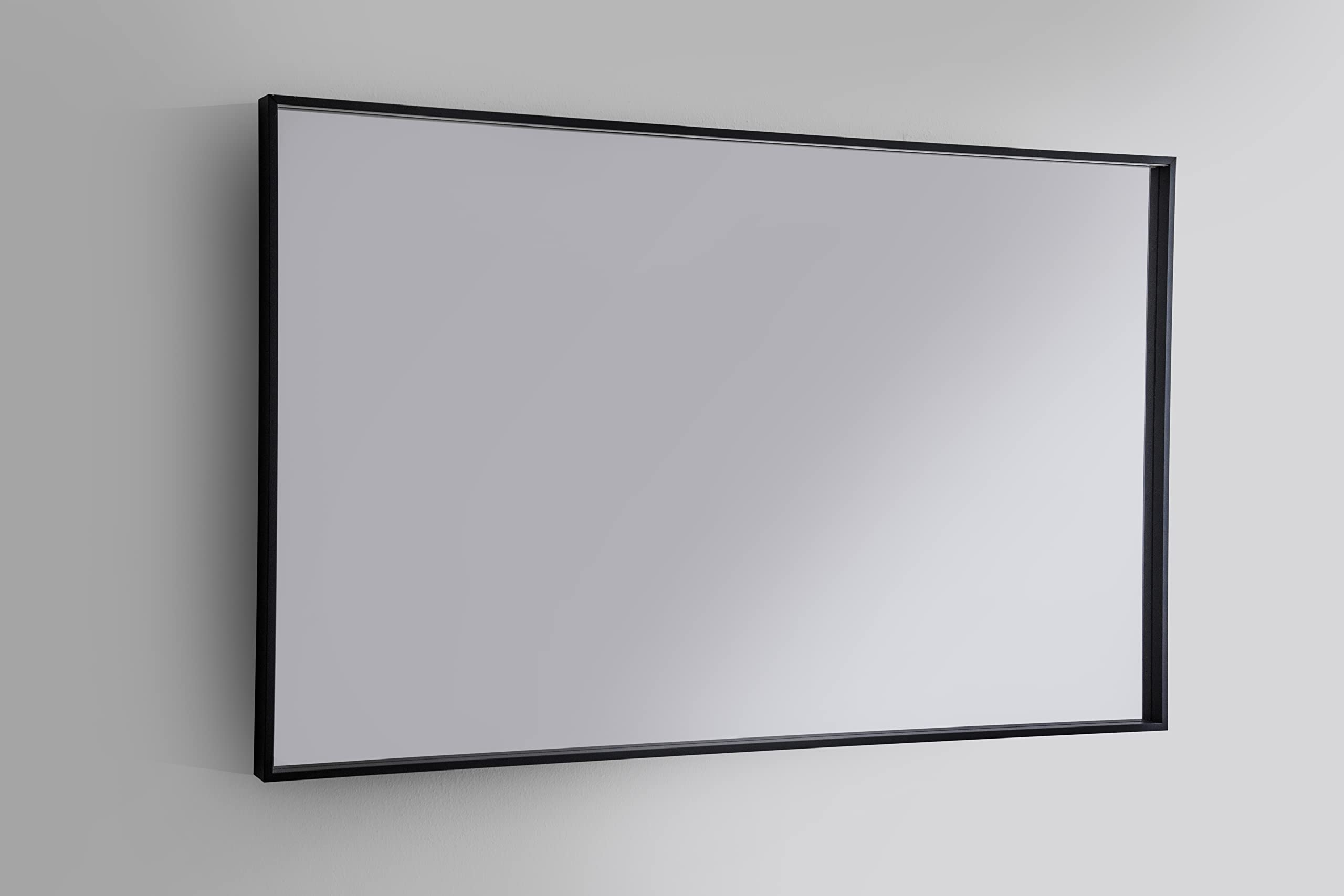 Foxydry Specchio Da Parete Con LED - Rettangolare, Cornice Nera In Alluminio, Dimensioni 85x75 Cm, Luce Neutra 4000K, Antisfondamento, Perfetto Per Bagno, Camera E Atrio - 2