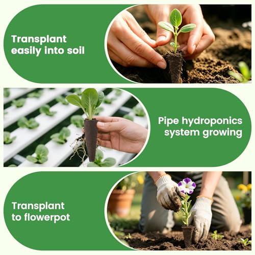 Image of 241Pcs Hydroponic Pods Kit, Compatible with AeroGarden, Grow Anything with 120Grow Sponges, 120Labels & 1 Tweezers, Indoor Hydroponic Supplies for Vegetables Herbs Lettuce