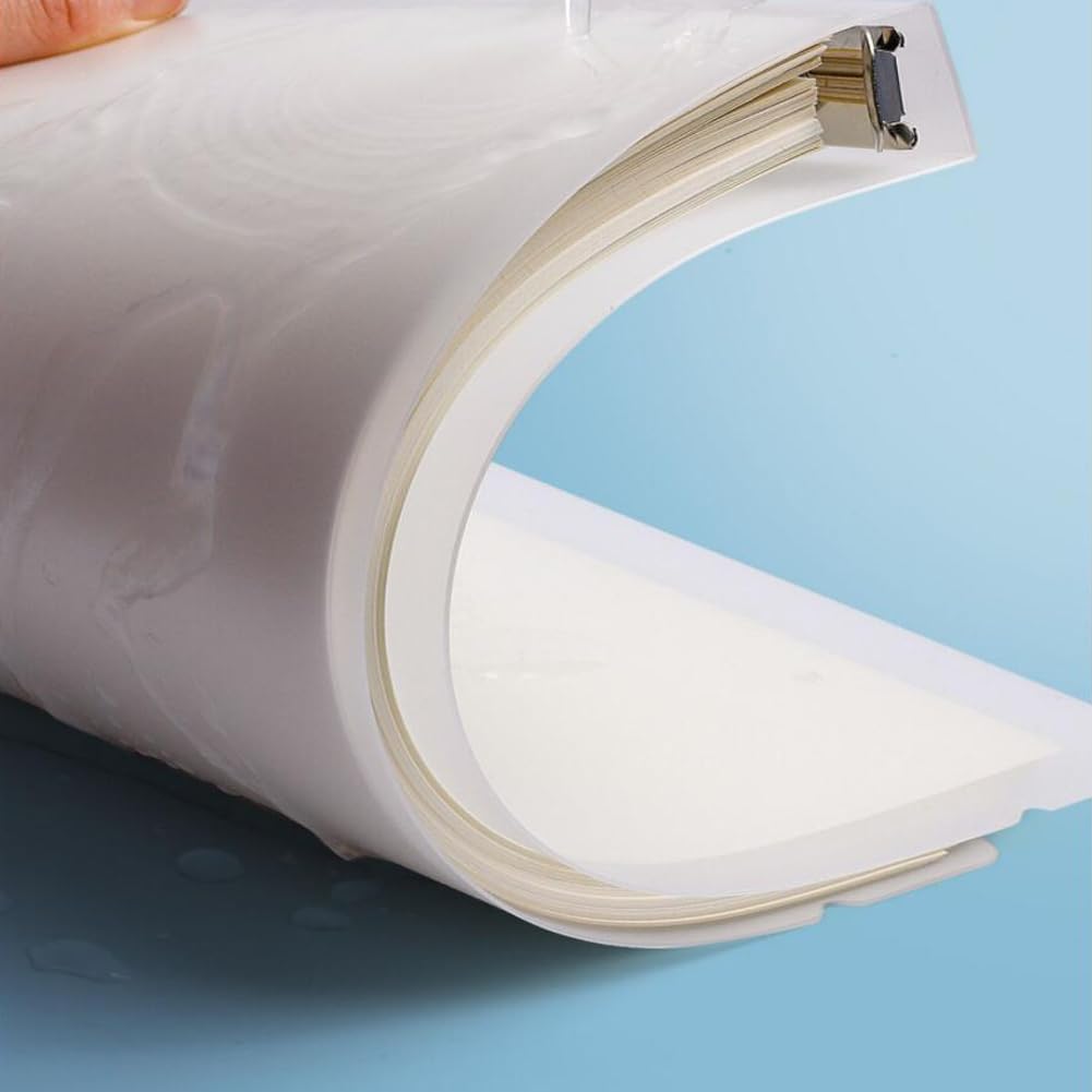 4 Piezas Cubierta de Carpeta A5 Protectora para Carpeta Anillas A5 Recargable de 6 Anillos Tapa de Plástico Transparente de Carcasa