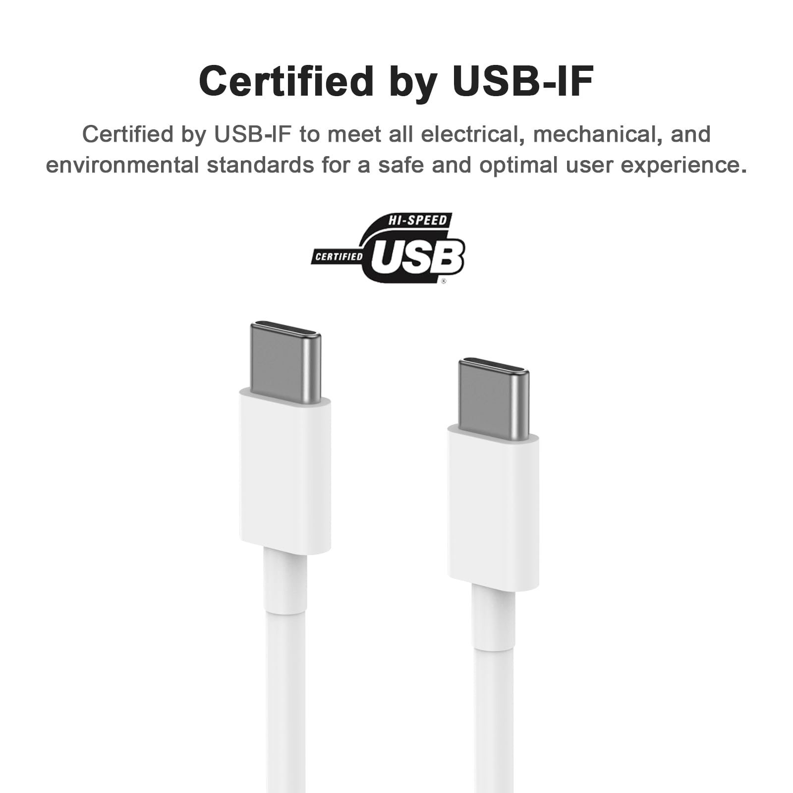 Quntis QC 4.0 Cavo USB C [2Pezzi 2M], PD 100W Ricarica Rapida, Type-C Bianco per iPhone 16/15, iPad Air/Pro, MacBook Air/Pro, Samsung Galaxy, Xiaomi