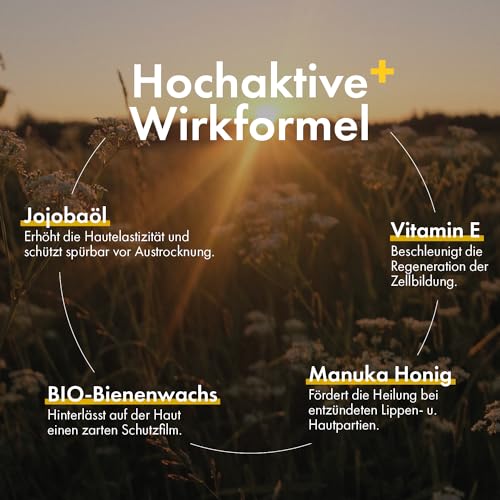 MANUKA Honig Lippenbalsam für trockene, entzündete Lippen - auch bei Herpes – Ansicht 2