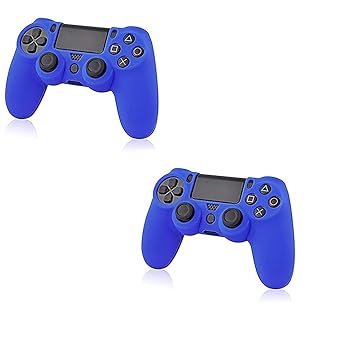 NIVERA Silicone Anti-Slip Grip Protective Controller Gaming Console Cover Case Sleeve for PS4 - Blue