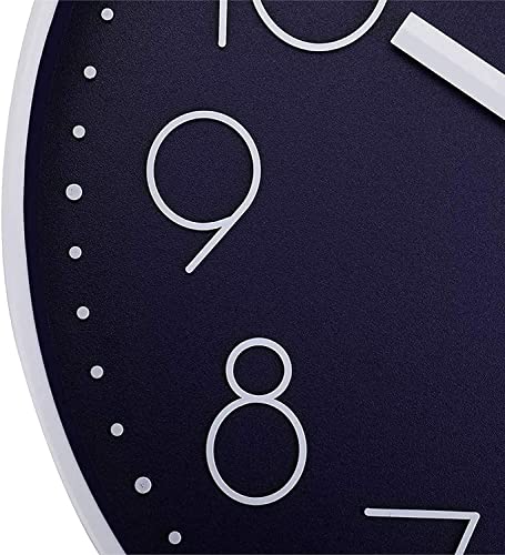 Image of TEKCOOL Plastic Digital Wall Clock 12 inch Silent Quartz Decorative Non-Ticking Classic Clock Battery Operated Round Easy to Read for Room /Home /Kitchen /Bedroom /Office /School- (Navyblue);