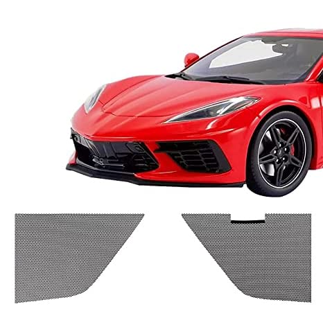 URLWALL Car Grill Mesh Set for 2020-2021 Chevy Corvette C8, Aluminum Body Bumper Front Protect Quad Grill Mesh Covers, Automotive Inner Radiator Front Grille Vent , 52711-04010