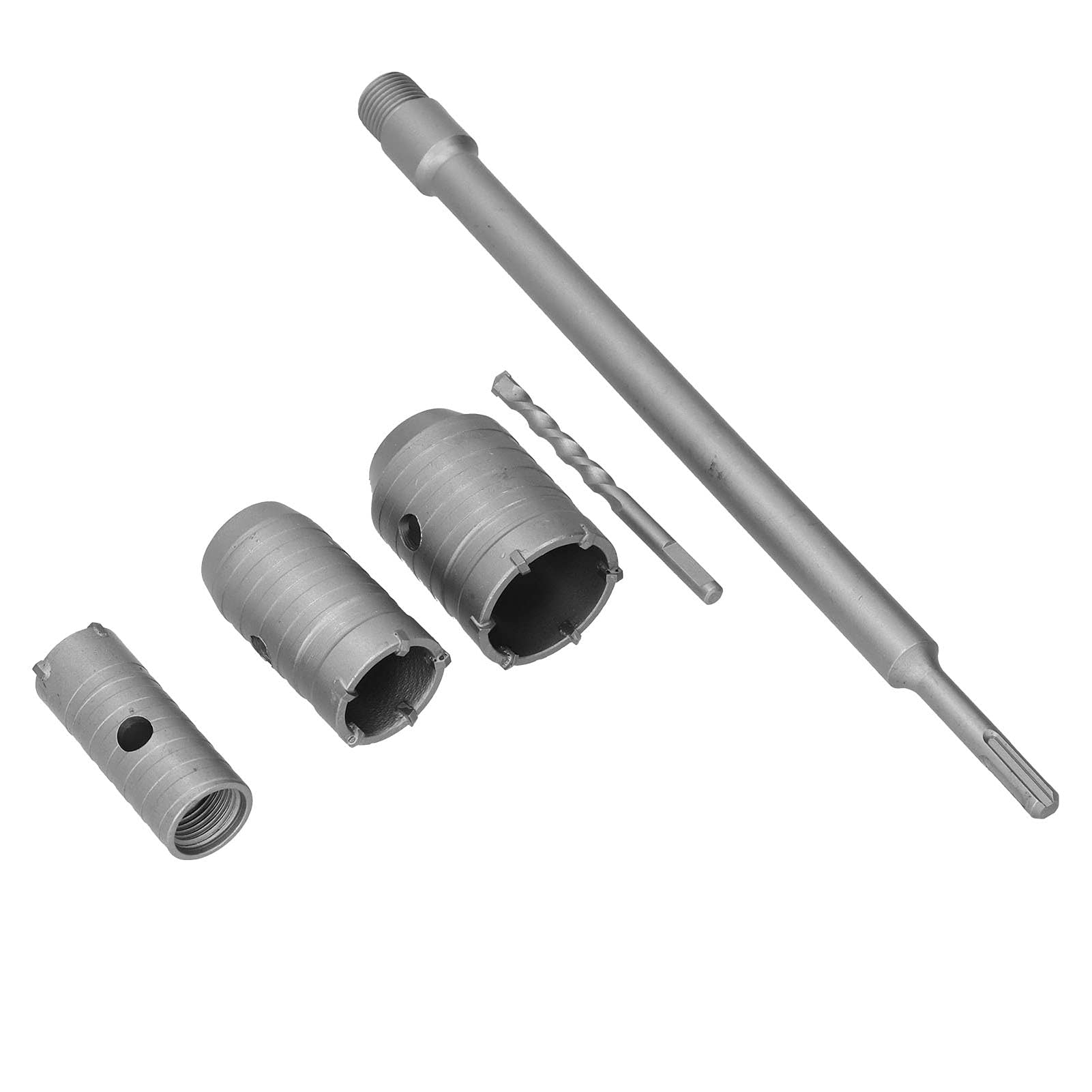 Set di seghe a tazza per taglierina per muro di cemento, manico rotondo 30, 40, 50 mm con gambo da 350 mm