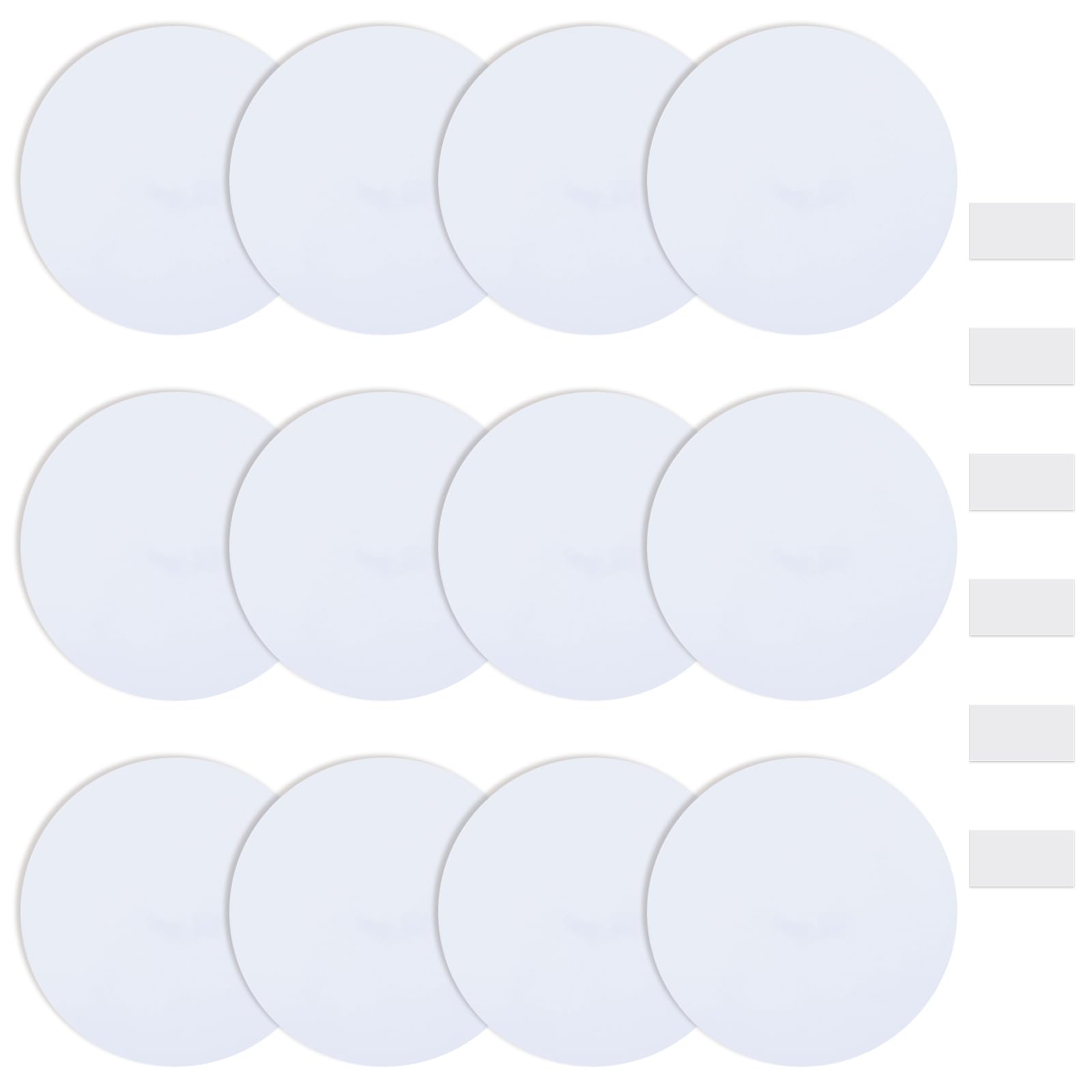 UFURMATE 12Pcs Round Wall Hole Cover Plate 5 Inch PVC Plastic Ceiling Cover Blank Round Decorative Wall Plate for Holes, Scratches(Pure White)