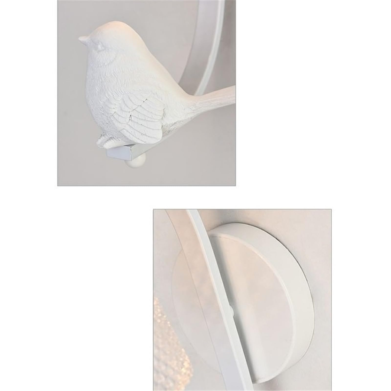 Kinkiety Ptak Decor zakrzywiony żelazny kinkiet ścienny szklana lampa ścienna Oświetlenie wewnętrzne