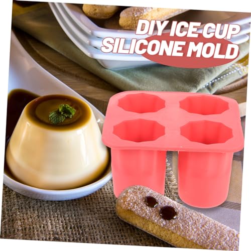 Molde de Hielos Flexible de Silicona Rojo miniatura 3