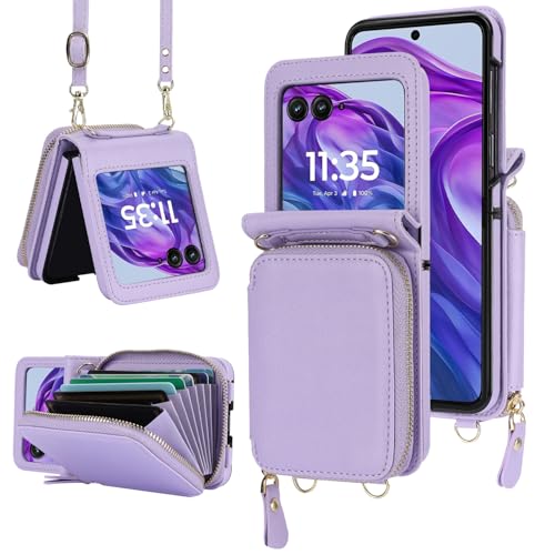 Étui Motorola Razr 2024 avec bloqueur RFID et porte-cartes amovible