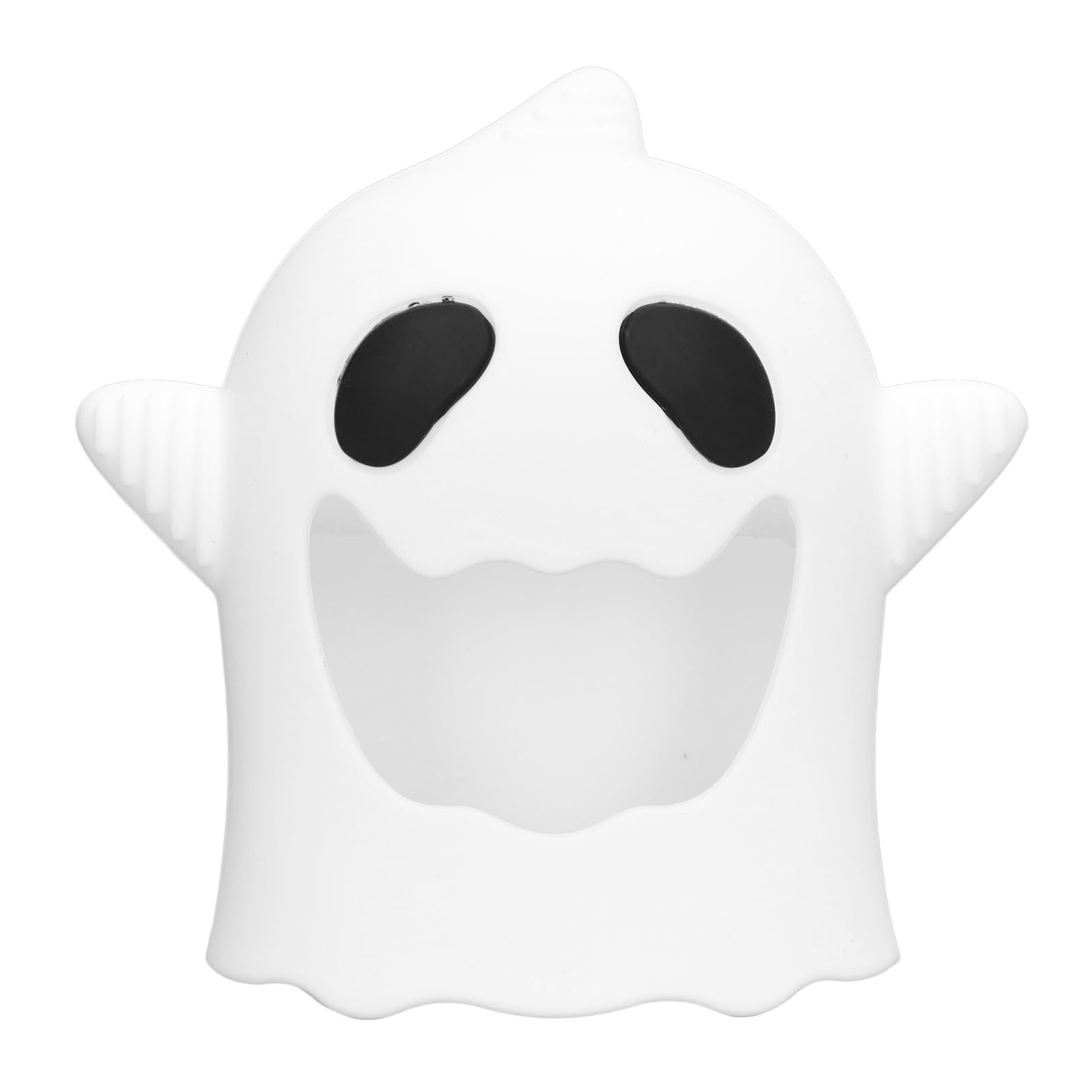 Halloween Decoration Baby Halloween Ghost Mitten Teether Infant Cute Soft Silicone Teether Chew Toy for Sucking Needs (White)