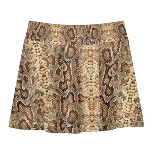 Girls Skorts High Waist Athletic Skirts with Shorts Giraffe Print Stretchy Teens Performance Tennis3