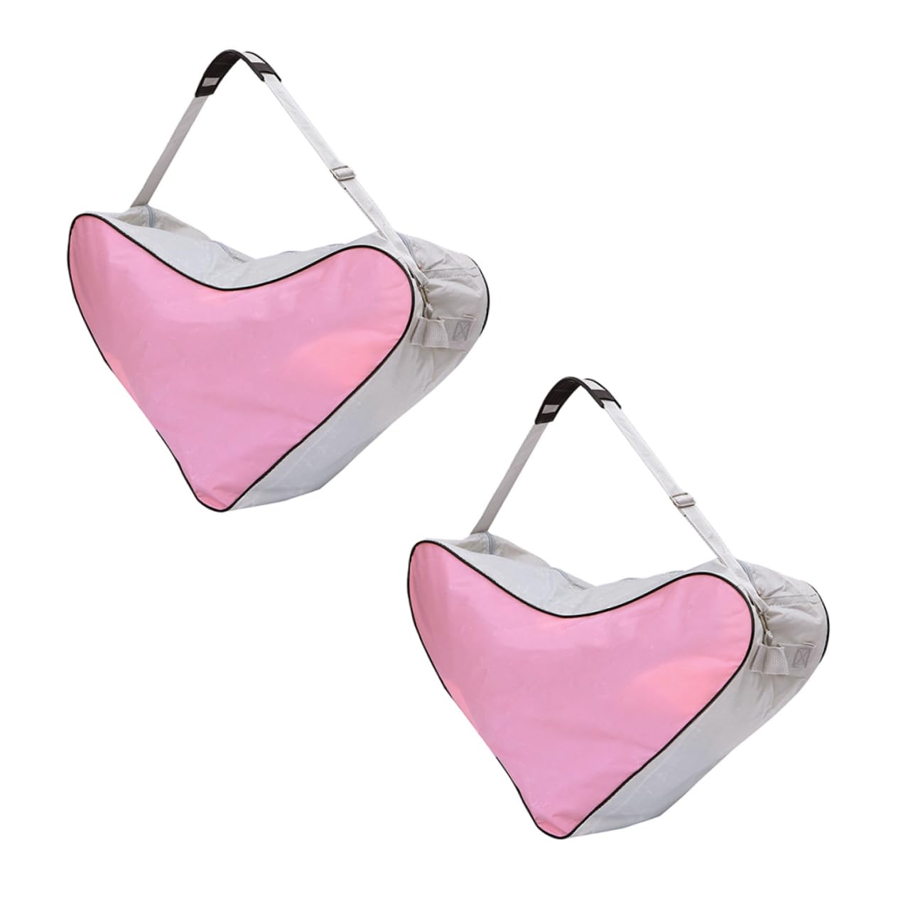 Borsa Portaoggetti Triangolare per Roller Skates e Ice Skates 2 Pezzi | Tessuto Oxford Rosa, Design Portatile Riutilizzabile, Facile da Pulire