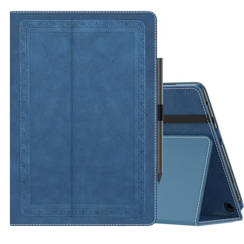 Image of MoKo Case Fits All-New HD 10 & 10 Plus Tablet (13th /11th Generation, 2023 /2021 Release) 10.1 inch - Slim Folding Stand Cover with Auto Wake /Sleep, Blue Vintage Twill