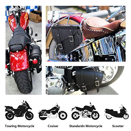 Gargoyle Bells SADDLE BAGS Premium Naked Leather Swing Arm Bag For Motorcycle Left Side Solo Bags Saddle Bags thumb #2