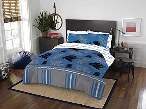 Northwest NFL Carolina Panthers Bed in a Bag Set Full Rotary