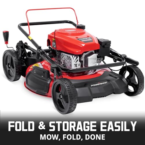 PowerSmart Gas Lawn Mower 21in. 144cc 2in1 WalkBehind Push Lawn Mower with 6Positions Height