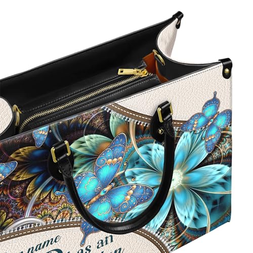 Personalized Leather Handbags with Name & Zipper – Perfect Christian Purses for Women | Ideal Christmas Gift for Mom3