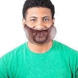 100 Pack of Disposable Soft Nylon Beard Covers 18'. Brown beard guards. Premium Quality beard net...