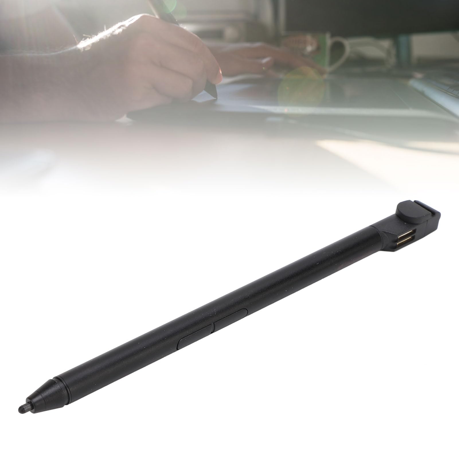 Penna Stilo per Touch Screen, Penna per Tavoletta Grafica con Livello di Pressione 4096 con 2 Pulsanti Personalizzabili, Penna Stilo per Laptop con Disegno Digitale per Notebook