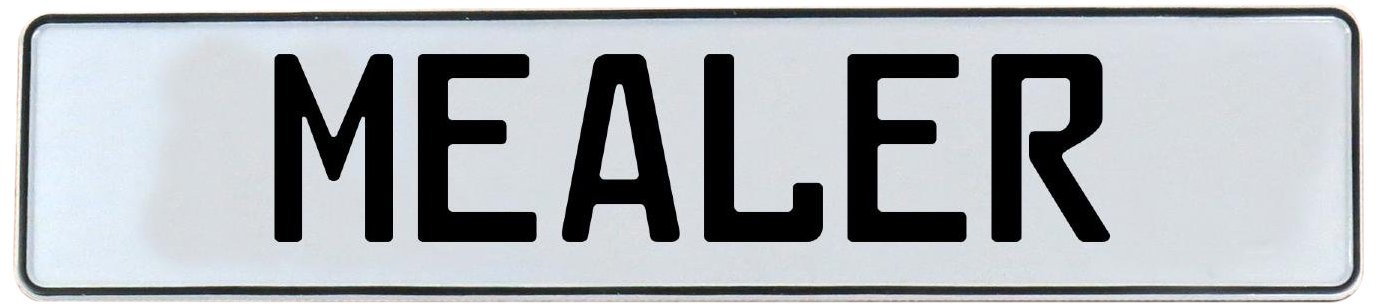 712375 Wall Art (Mealer White Stamped Aluminum Street Sign Mancave)