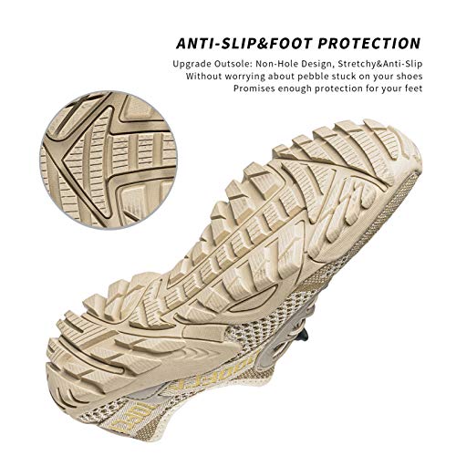 Image of SOBASO Water Shoes Women Men Quick Drying Swim Beach Aqua Shoes for Water Sport Diving Hiking Sailing Travel