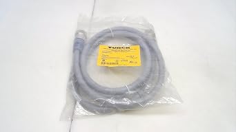 TURCK RSM RKM 579-2M 2 METER LENGTH, 7/8" MINIFAST, CORDSET, DEVICENET, DOUBLE ENDED, GREY PVC JACKET, NICKEL PLATED BRASS COUPLING, NO LEDS, STRAIGHT FEMALE CONNECTOR, STRAIGHT MALE CONNECTOR, U5450-