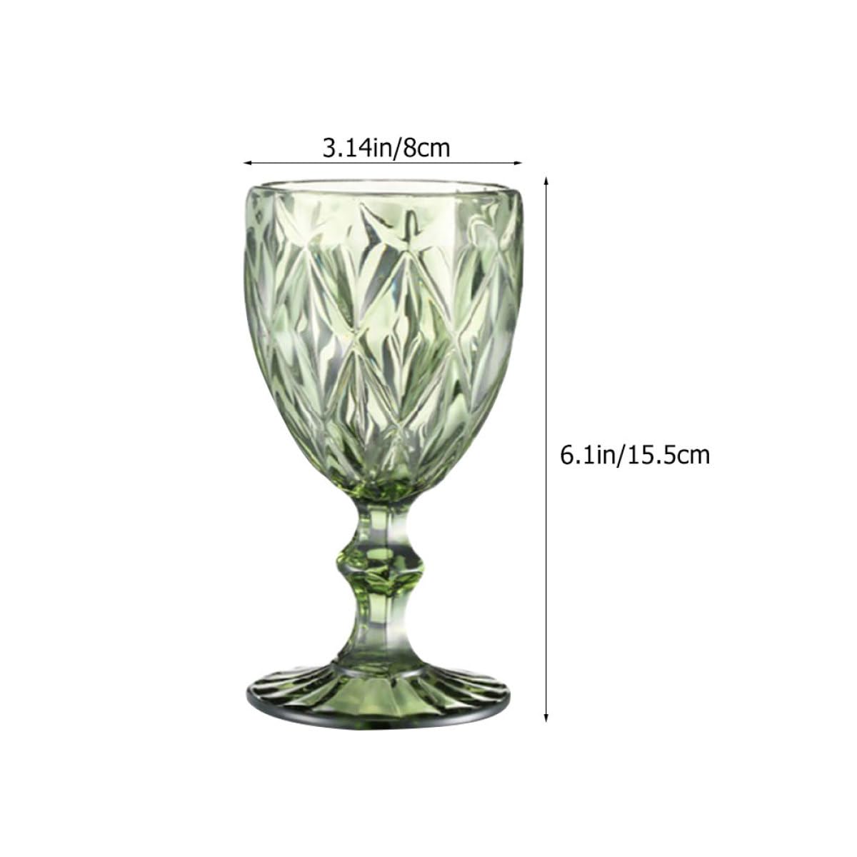 SHINEOFI 3 Copas de Vino de Vidrio Cristalino Resistentes y Fáciles de Limpiar Vintage Diseño Único Ideales para Bares y Eventos Obsequios