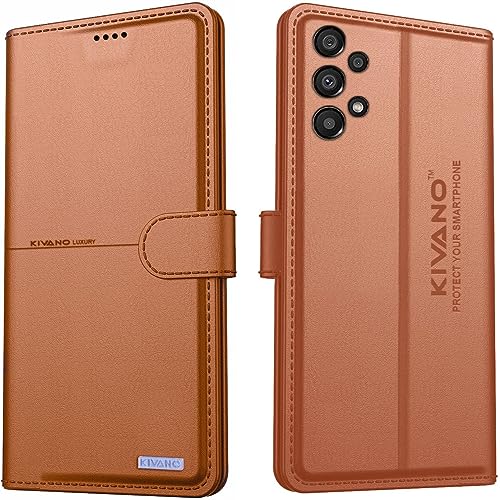 Image of KIVANO Compatible with Samsung Galaxy A33 5G Flip Cover | Leather Finish | Inside Pockets & Inbuilt Stand | Shockproof Wallet Style Magnetic Closure Back Cover Case