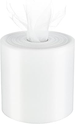 Anivia Tulle Roll 6” by 200 Yards (600 Feet) Tulle Fabric Organza Tulle Spool for Tutu Skirt Sewing Crafting Fabric Baby S...