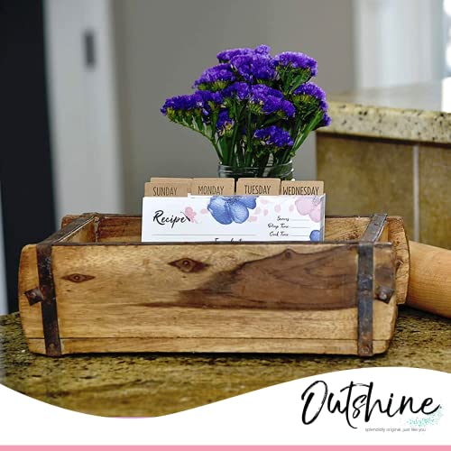 Outshine Premium Kraft Recipe Cards Dividers 4X6 With Tabs (Set Of 24) | Recipe Box Dividers Made Of Thick Cardstock | Includes 28 Adhesive Labels And Printed Cooking Tips | Best Kitchen Gift #TOP6