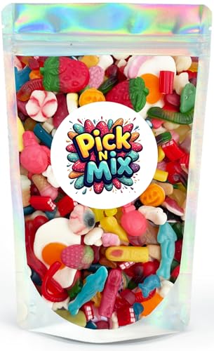 Large 800g Non-fizzy Pick and Mix Sweets Bag Modern & Retro Candy Mix Resealable Gummy Chewy Jelly Bulk Sweets for Sharing Parties & Gifts