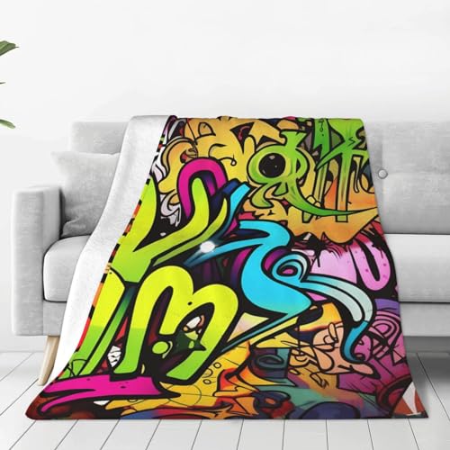 Couverture micro polaire douillette graffiti, un cocon chaud et doux