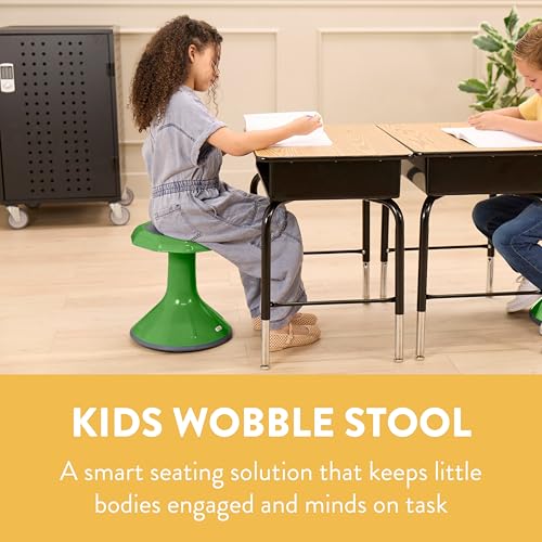 Image of Back2School Express Wobble Sensory Stool, 15in Seat Height, Flexible Seating, Grassy Green