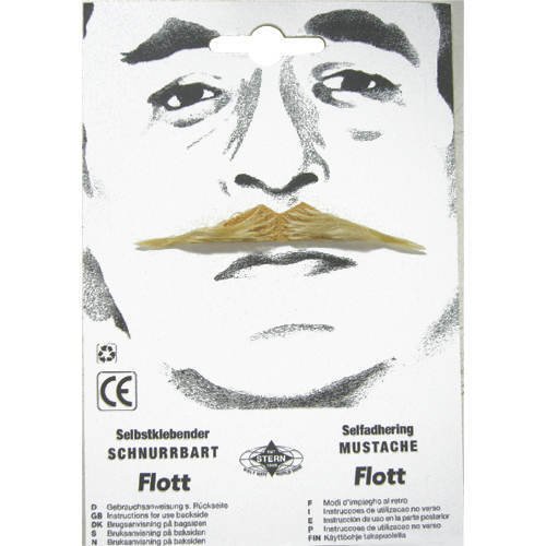 Preisvergleich Produktbild PARTY DISCOUNT ® Schnurrbart Flott, blond