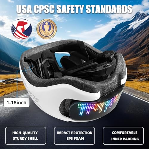 Casque de vélo de montagne à graphiques programmables et affichage intelligent