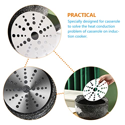 Luxshiny Adaptador de Indução de Difusor de Calor de Aço Inoxidável Placa de Condução de Calor Conve