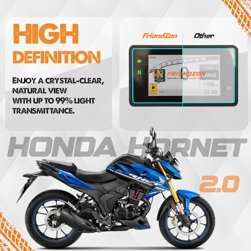 Image of Screen Guard For Honda Hornet 2.0 2025 | Anti Scratch | Water Resistant | HD Clear | TFT Digital Display Instrument Cluster Protector Accessory [Not Tempered Glass] (Pack of 2)
