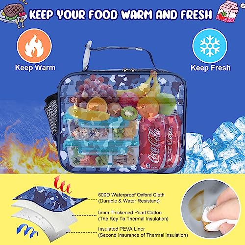 Homtibrm Insulated Lunch Bag, Kids Thermal Cool Bag with Adjustable Strap - Image 3