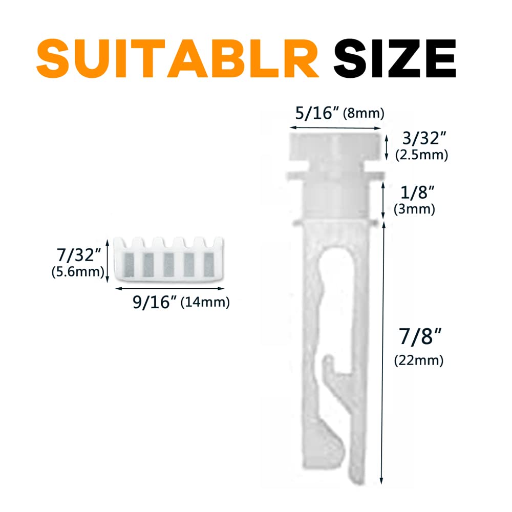 12Sets Vertical Window Blind Stem and Gear for Vanes Carrier of 3-1/2