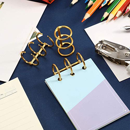 NUOBESTY 6 Peças de Folha Solta Anéis de Encadernação de Folha de Metal Encadernação de Livro Anéis