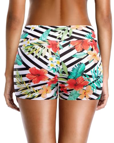Image of Yonique Womens Swim Shorts Bathing Suits Bottoms Swimsuit Bottoms(Available in Plus)