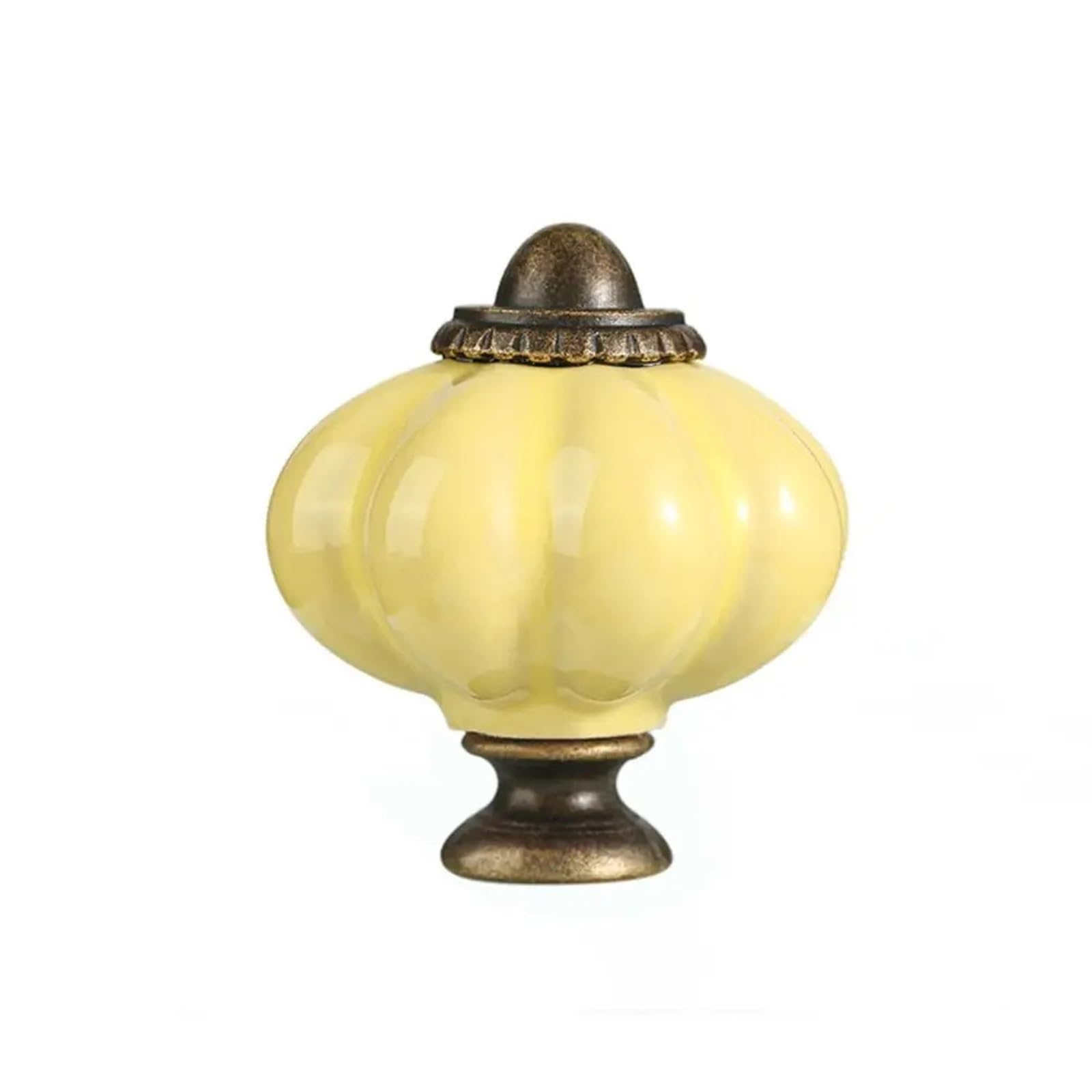 Kifsdlf Color18 2Pcs Simple Single Hole Ceramic Pumpkin Handle Vintage Cabinet Knob Round Door Pull Handles For Cupboard Wardrobes Furniture(Color18)