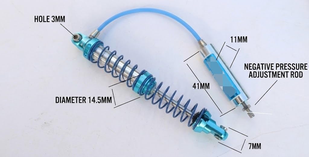 Metalowe amortyzatory podciśnieniowe do modelu 1/10 RC, niebieskie